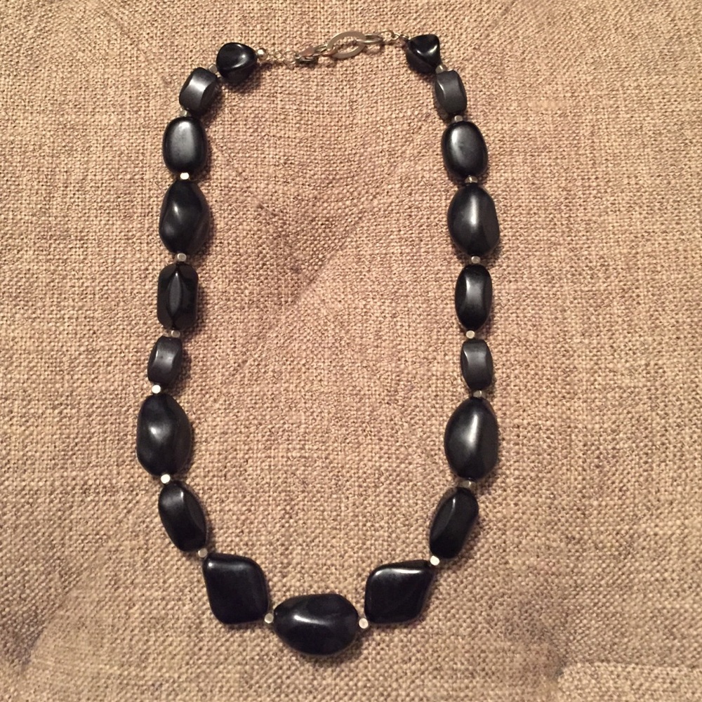 Black Beaded Necklace